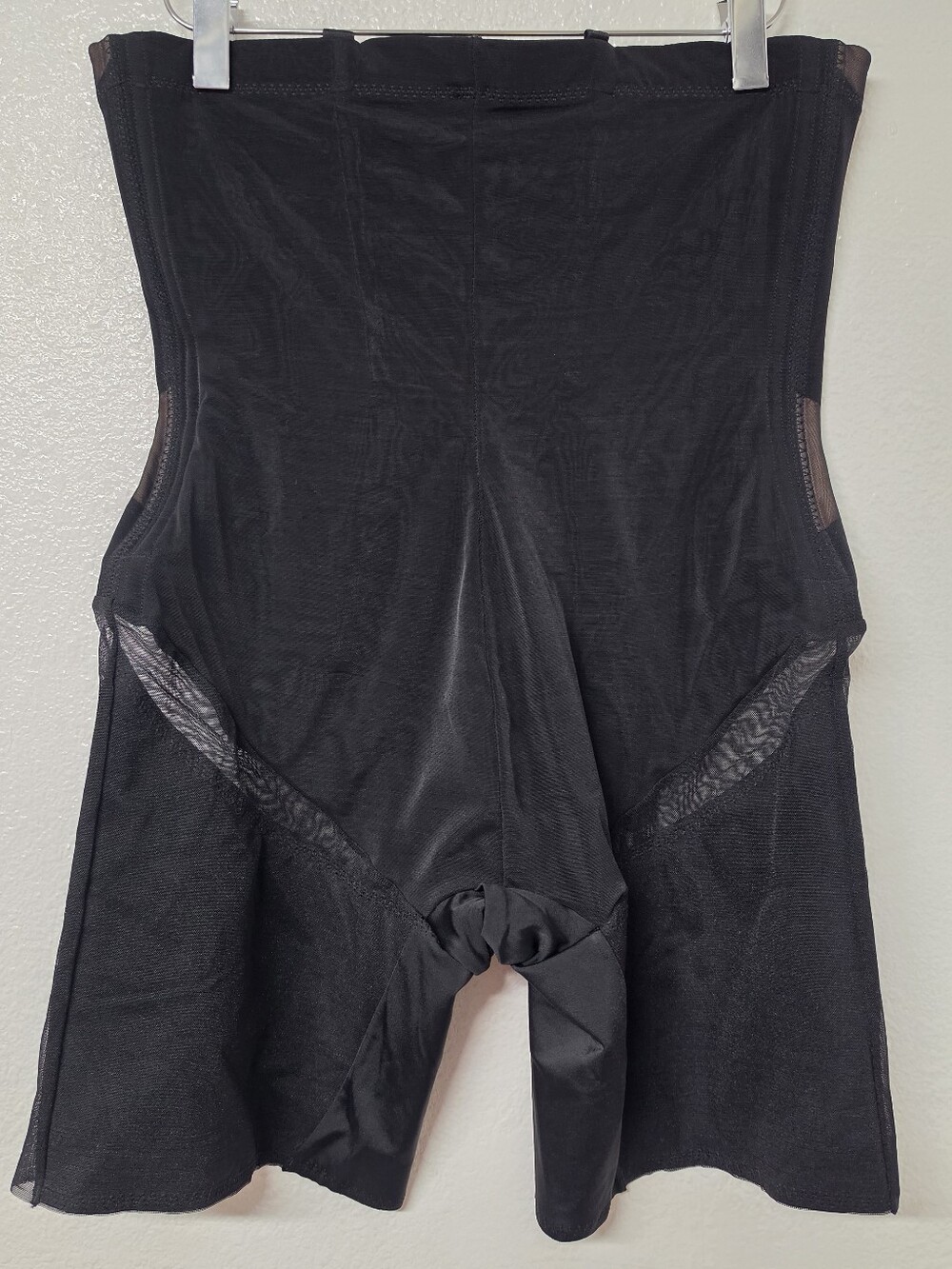 Honeylove Black High-Waist Shaping Bodysuit with Mesh Thigh Panels - Picture 3 of 8